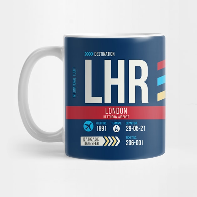 London (LHR) Airport Code Baggage Tag C by SLAG_Creative